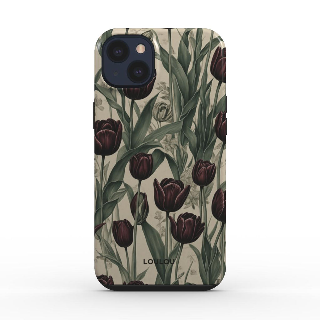 Black Peonies - Tough Phone Case