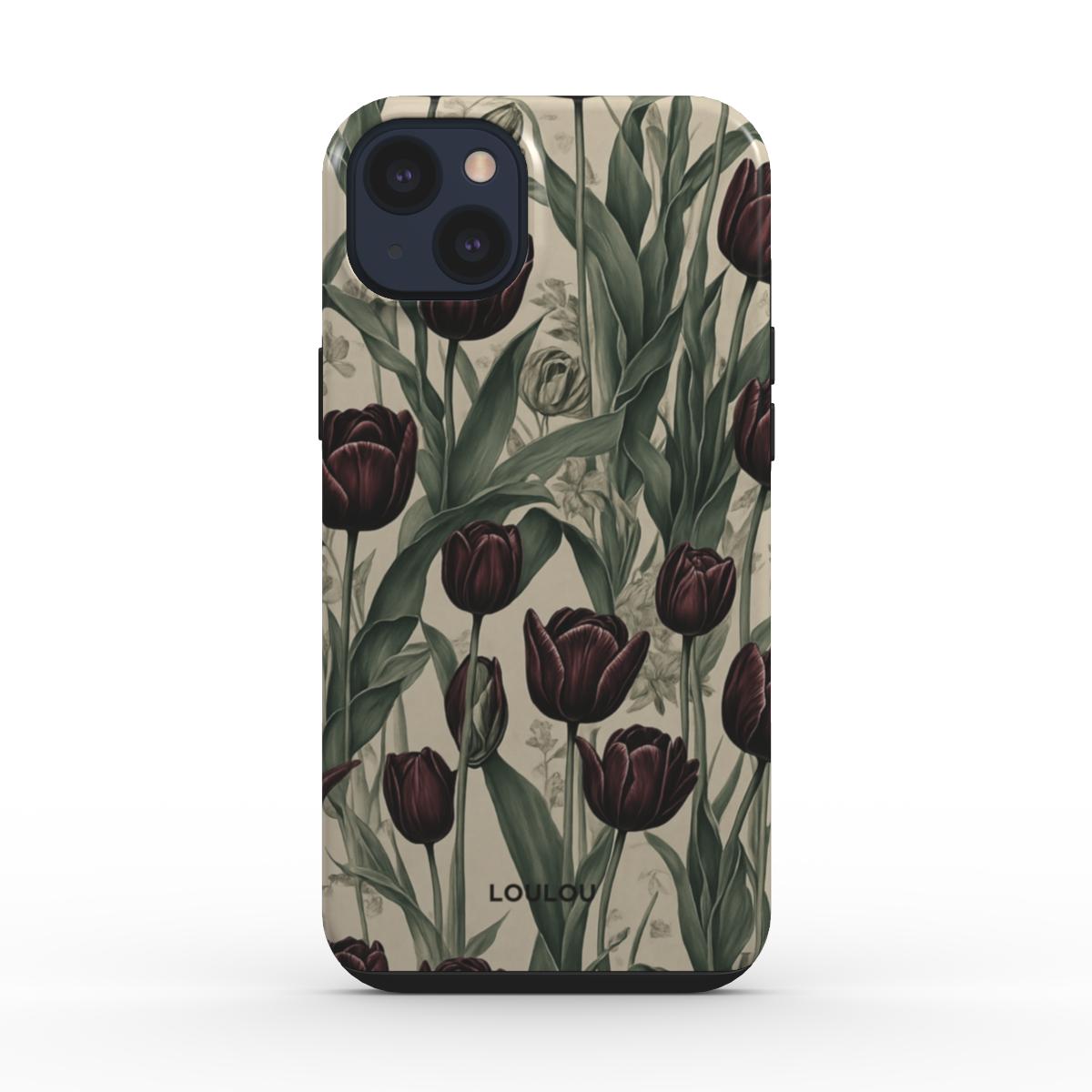 Black Peonies - Tough Phone Case
