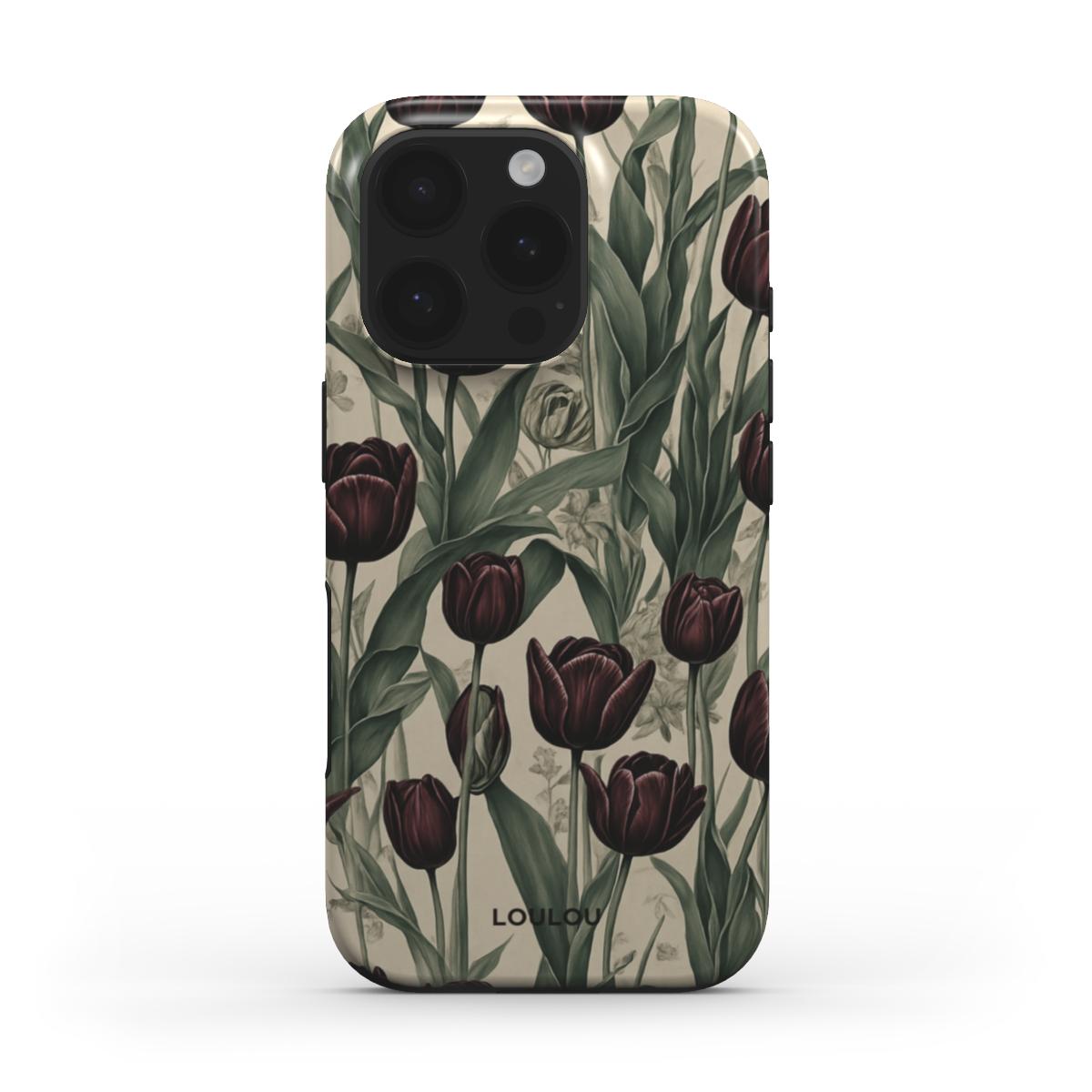 Black Peonies - Tough Phone Case